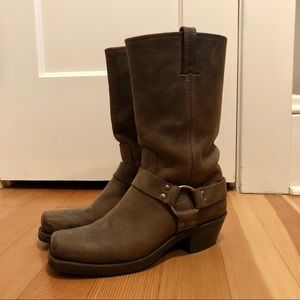 Brown Frye Harness Boots